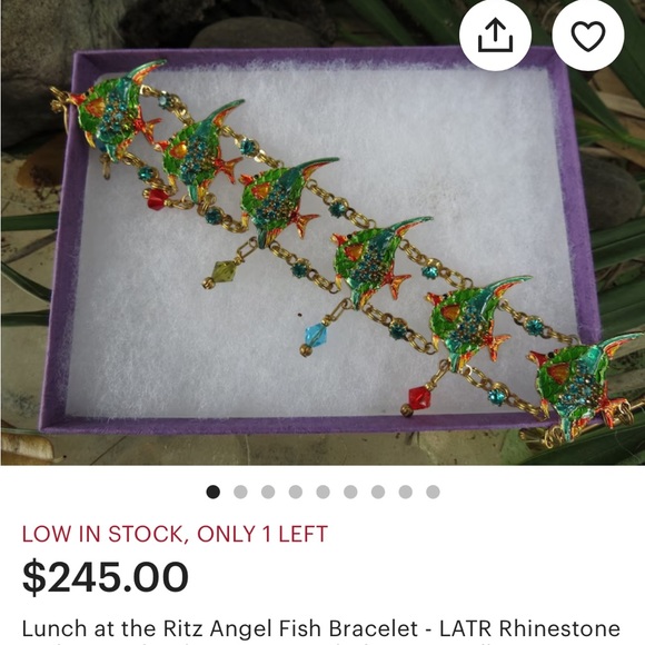 Rare LATR 2 GO Lunch at the Ritz “Angel Fish” Bracelet - Picture 3 of 6